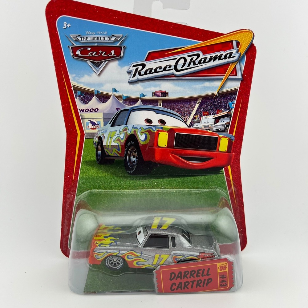 Disney Pixar Cars Race-O-Rama Darrell Cartrip Diecast #17 Mattel 2008 NIP